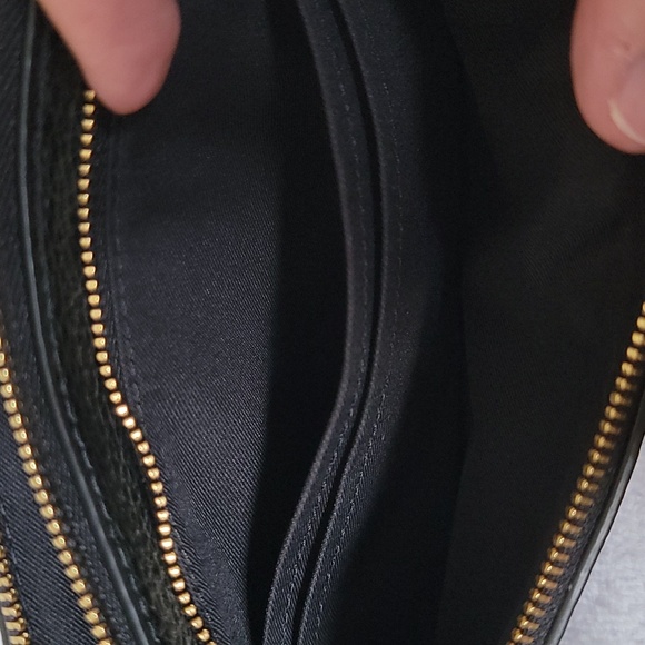 Coach Double Zip wristlet in signature canvas/pebbled leather - Picture 15 of 16